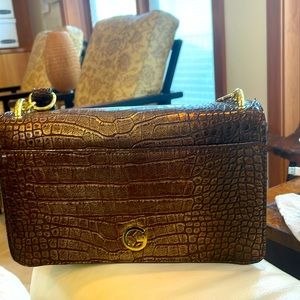 Gianni Bini shoulder bag  bronze leather
